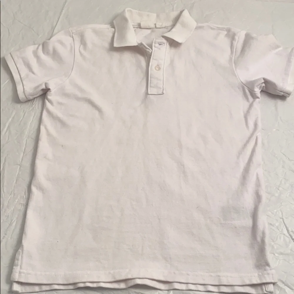 Gap white pique short sleeve polo shirt 12